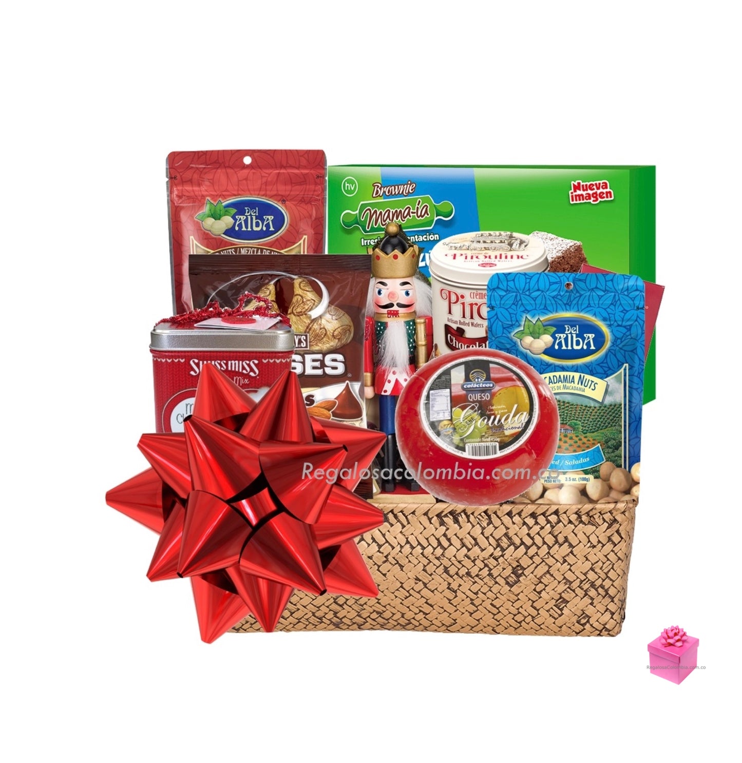 Canasta gourmet navideña Cascanueces a Colombia Preciosa canasta gourmet de Navidad. Envio de Regalos de Navidad a toda Colombia