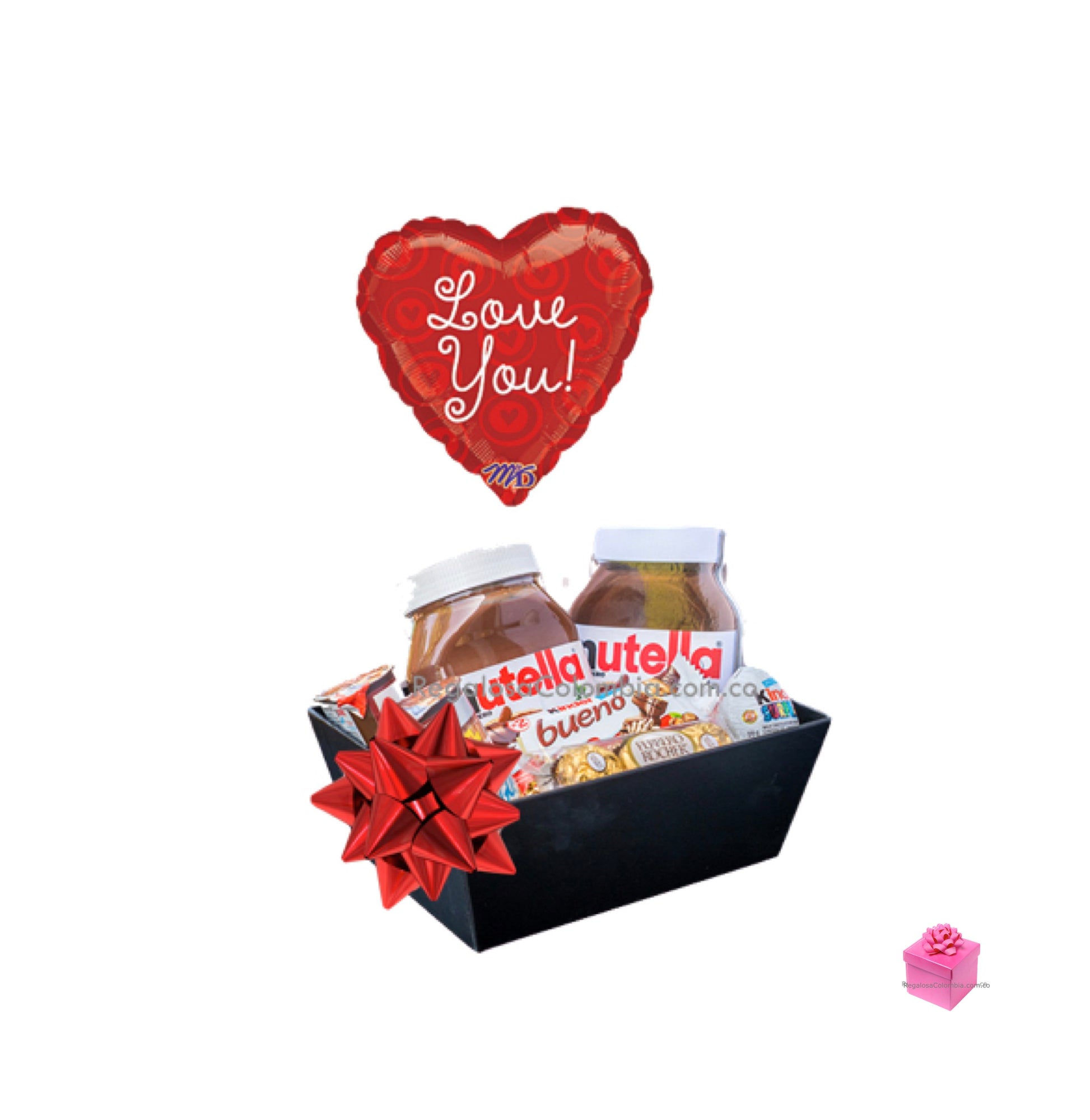 Nutella Duo. Espectacular set de productos Nutella! para esos que se derriten por la famosa crema de chocolate y avellanas. Envío de Regalos a Colombia