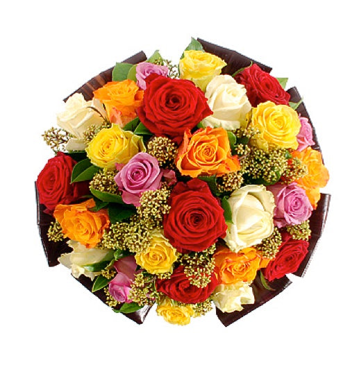 Rainbow Bouquet 24 Premium Multicolor Roses